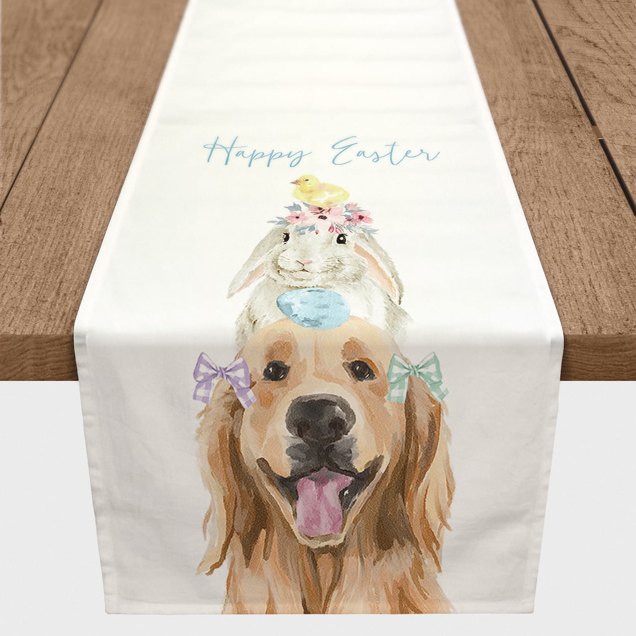 Easter Friends Stack 16" x 90" Cotton Twill Runner
